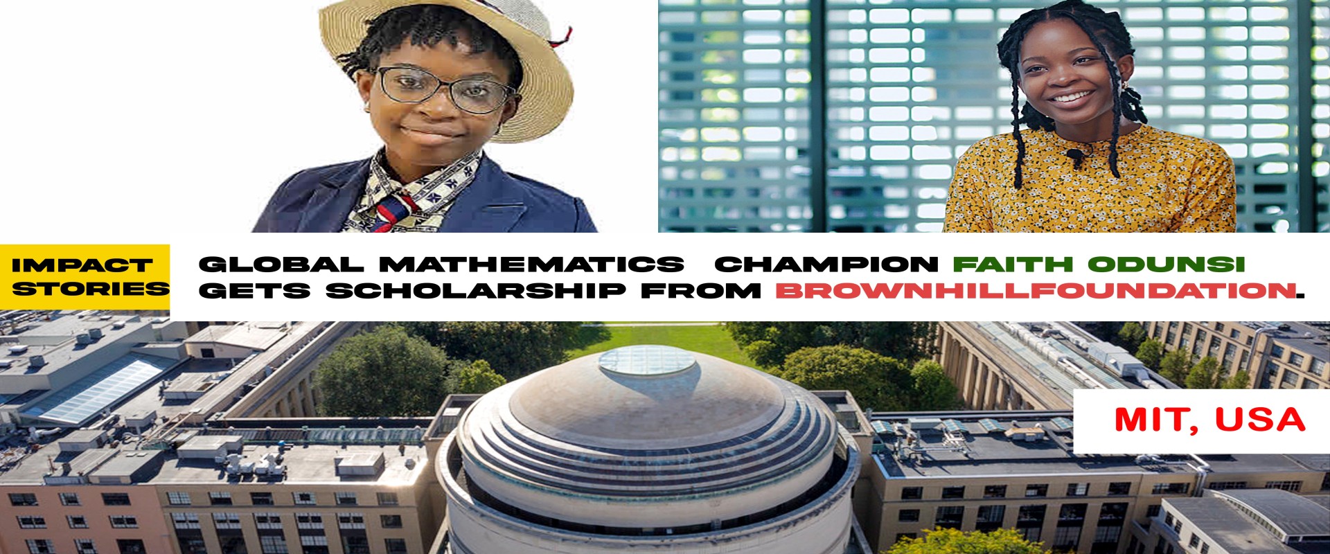Global Mathematics Champion, Faith Odunsi gets scholarship from Brownhill Foundation.